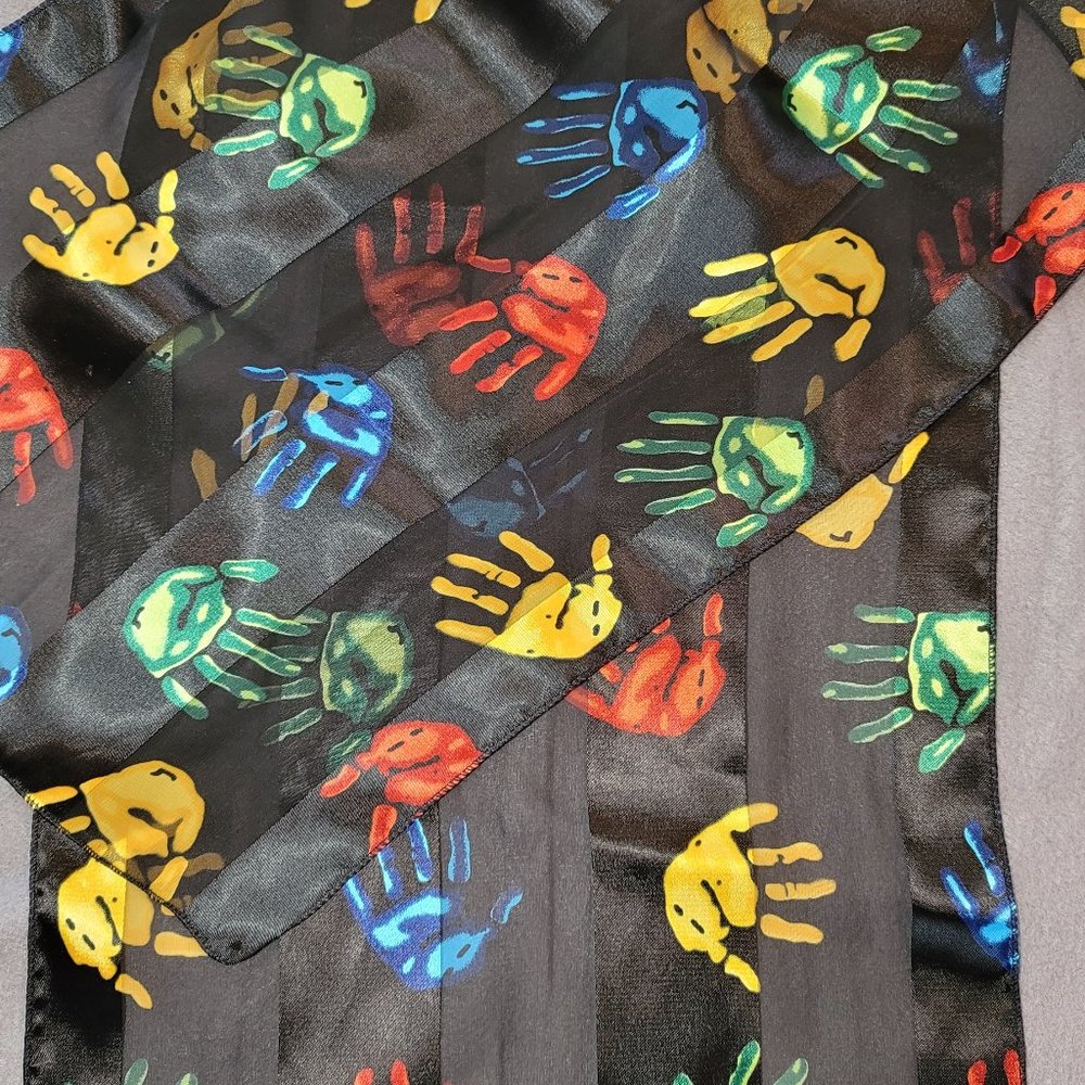 Multi-color small hands - Diversity - Women's Scarf